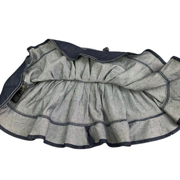 Anthropologie Pilcro Sporty Tiered Denim Mini Skirt Size Large - Picture 8 of 14